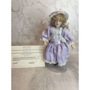 Vtg Danbury Mint Goldilocks Storybook Porcelain Doll 11" with Stand